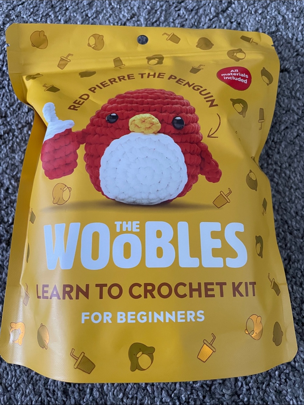 The Woobles Red Pierre the Penguin Crochet Kit